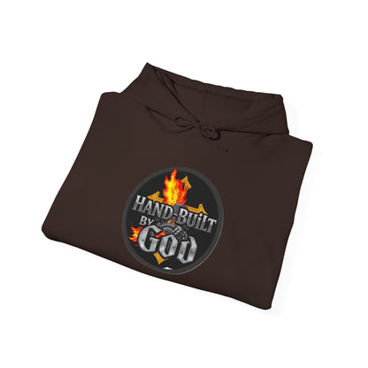 Hand Built By God - Bold Christian Men’s Hoodie