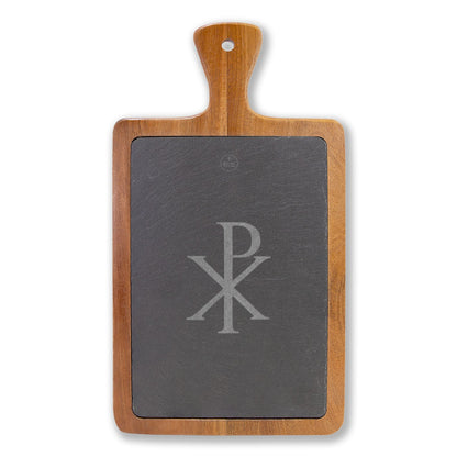 Chi Rho Charcuterie Board – Faith-Inspired Design