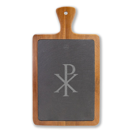 Chi Rho Charcuterie Board – Faith-Inspired Design
