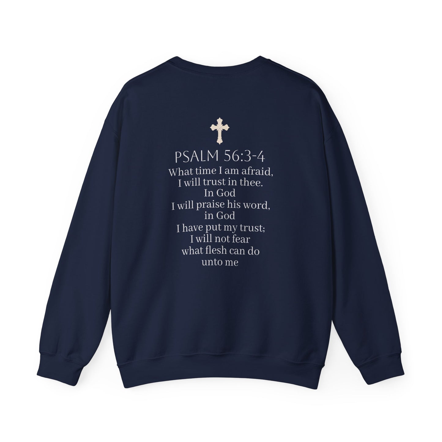In God We Trust | Women’s Christian Sweatshirt with Scripture Back Print
