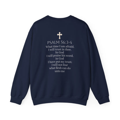 In God We Trust | Women’s Christian Sweatshirt with Scripture Back Print