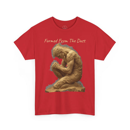 Formed from the Dust | Men’s Christian T-Shirt with Genesis 2:7 (Light Lettering)