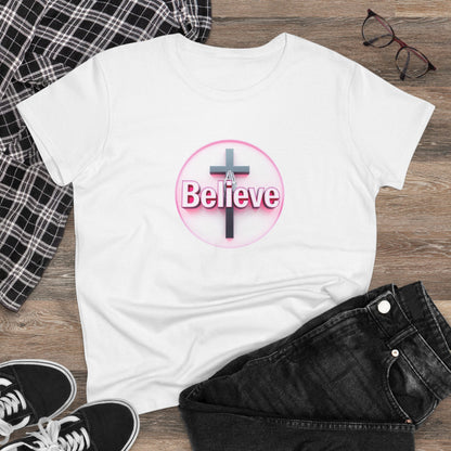 Believe | Women’s Christian T-Shirt with John 11:40