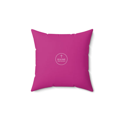 Masterpiece of Grace in Fuchsia – Handcrafted by God Throw Pillow