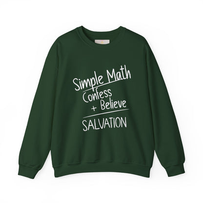 Simple Math Women’s Christian Sweatshirt (White Chalk)