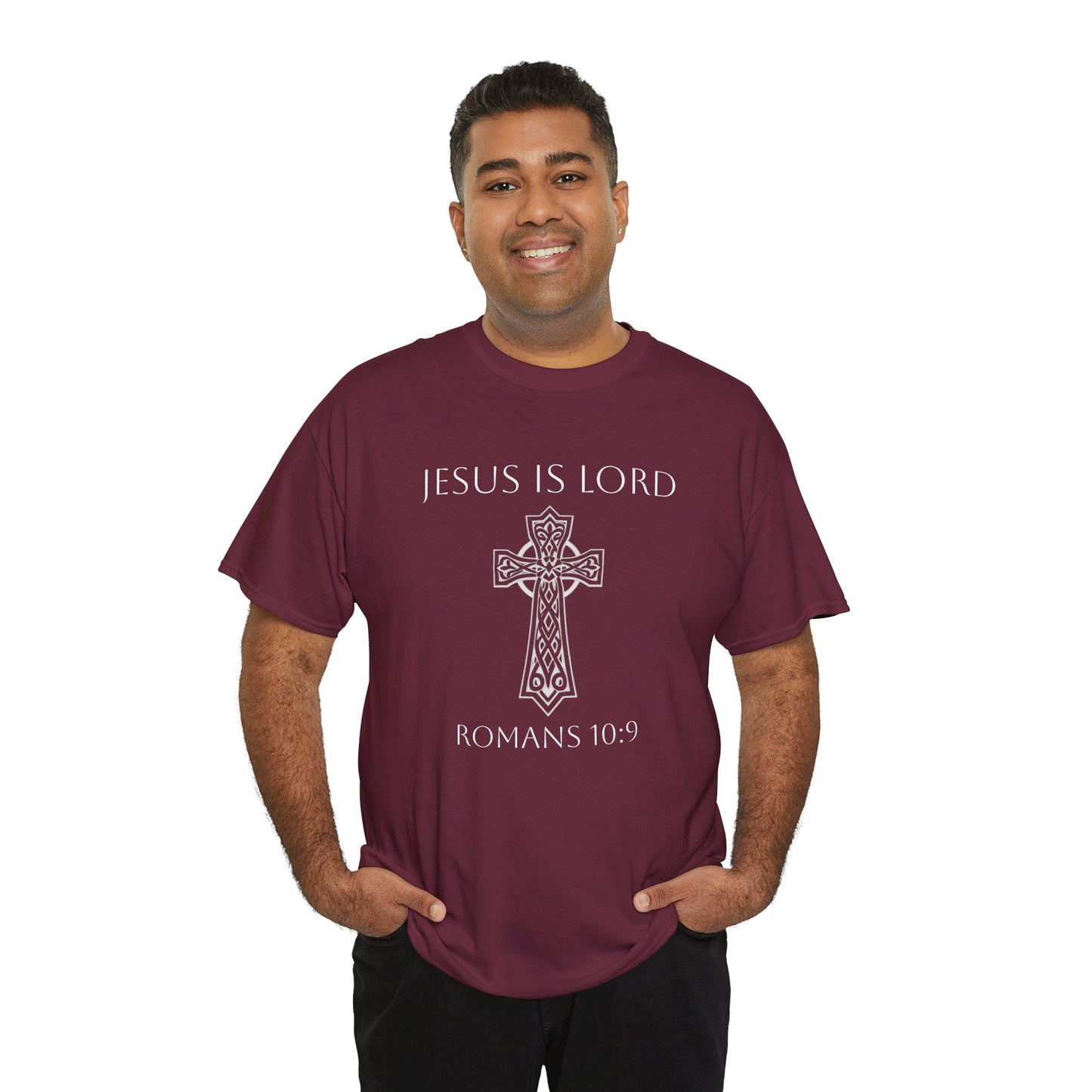 Jesus Is Lord – Men’s Christian Tee (White Lettering)