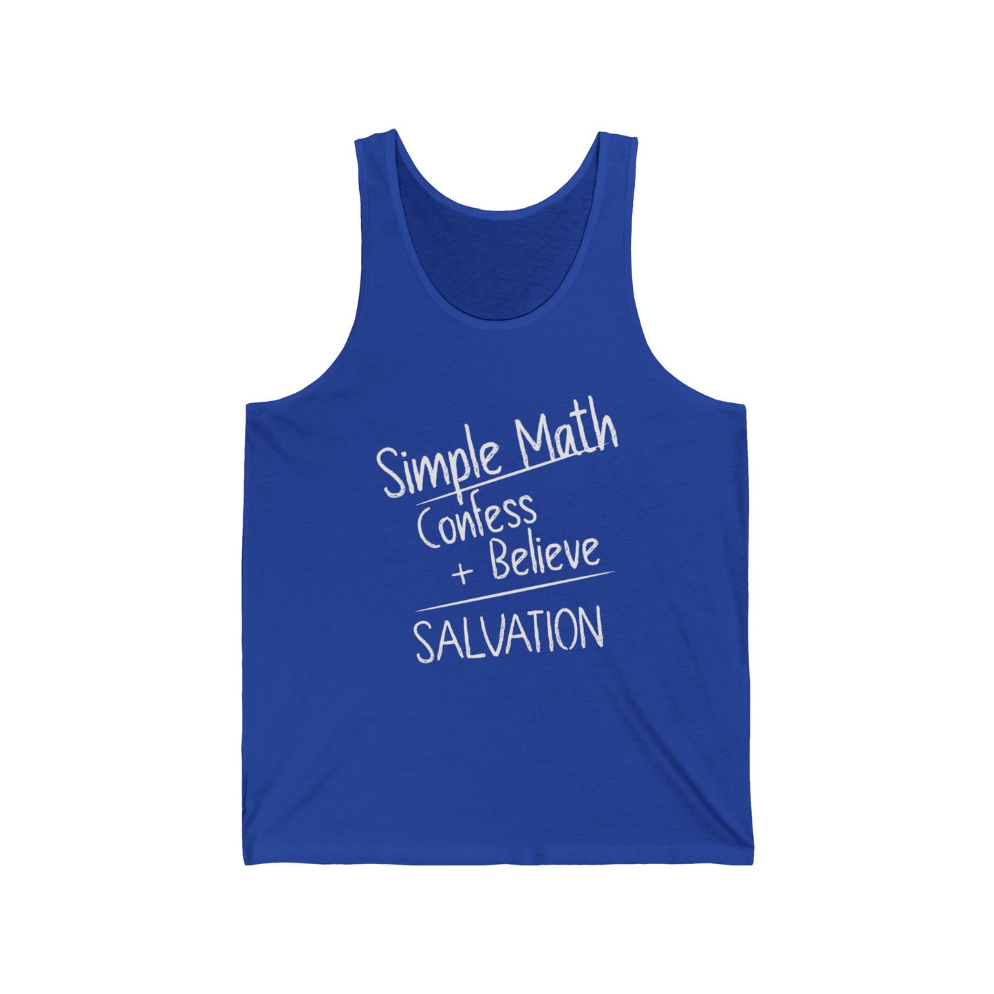 Simple Math Men’s Tank – Bold Faith (White Chalk)