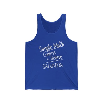 Simple Math Men’s Tank – Bold Faith (White Chalk)