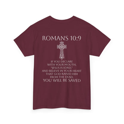 Women's Jesus is Lord Christian T-Shirt – Modern Cross Design (White Lettering)