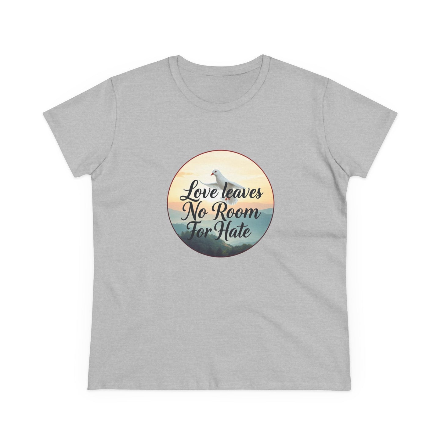 Love Leaves No Room for Hate – Women’s Softstyle Tee of Grace & Compassion