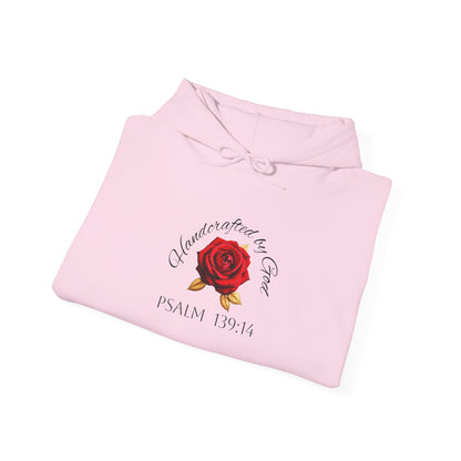 Handcrafted by God Rose Women's Hoodie (Dark Lettering)