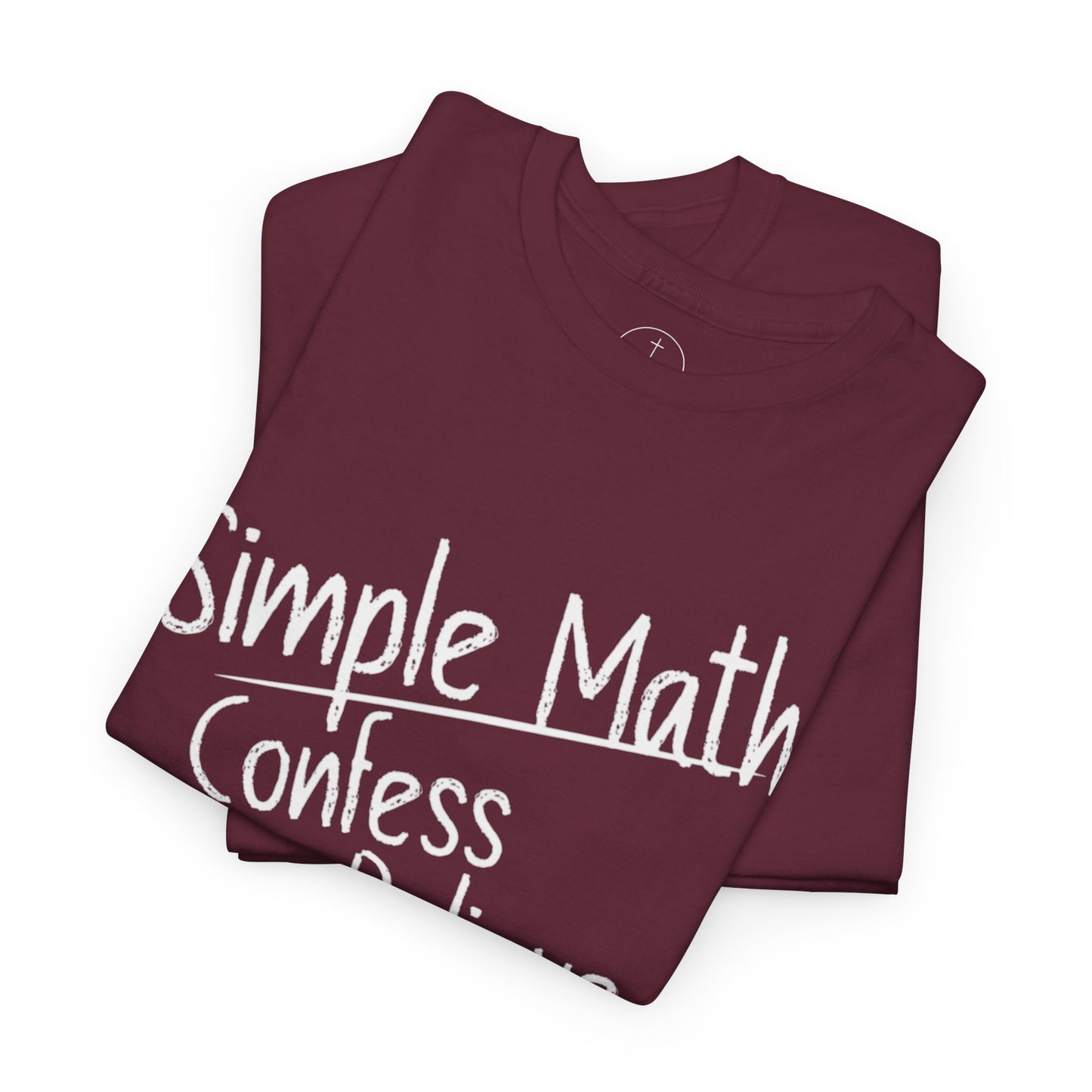 Simple Math of Salvation Men’s Christian T-Shirt (White Chalk)