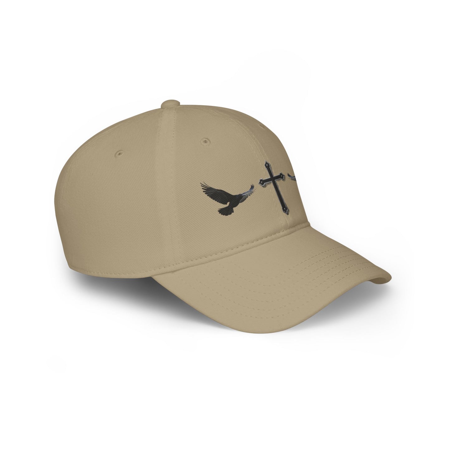 Wings of Providence” – Black Cross & Crow Embroidered Cap