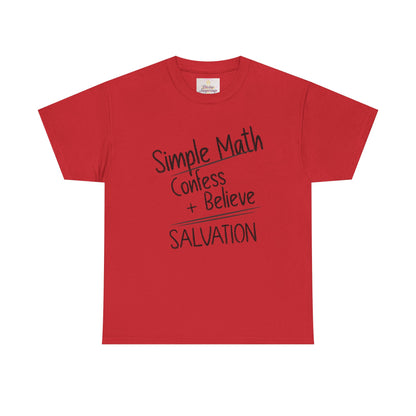 Simple Math of Salvation - Women’s Christian T-Shirt (Black Chalk)