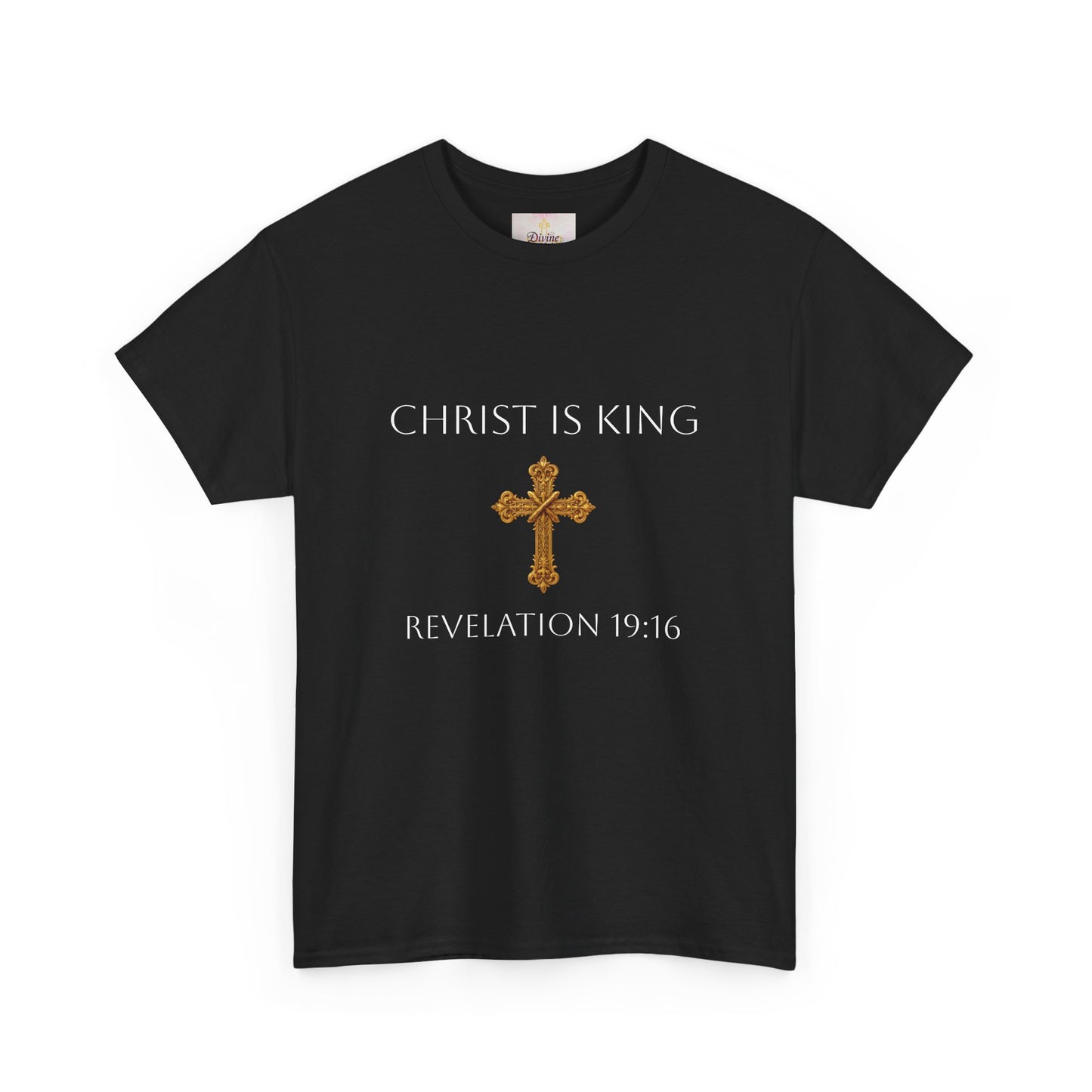 Daughter of the King Women’s Scripture Tee – Christ is King (Revelation 19:16) (White Lettering)