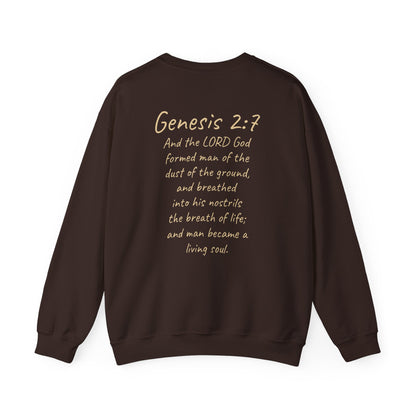 Formed from the Dust (Light Lettering) | Men’s Christian Sweatshirt with Genesis 2:7