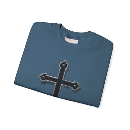 Warrior’s Black Cross Men’s Christian Sweatshirt | Ephesians 6:11
