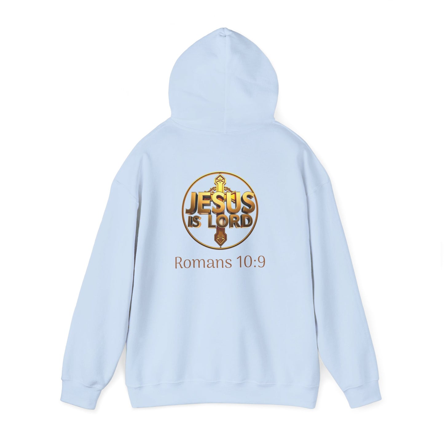 Jesus is Lord - Men's Christian Hoodie with Golden Cross