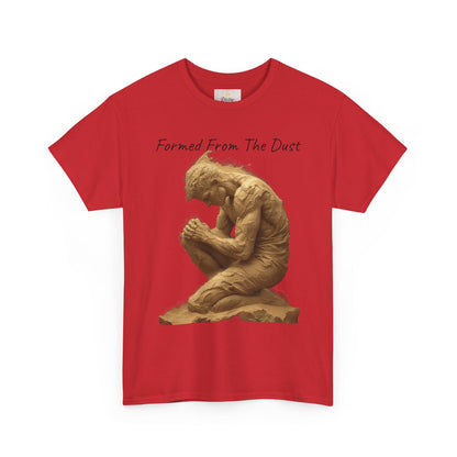 Formed from the Dust | Men’s Christian T-Shirt with Genesis 2:7 (Dark Lettering)