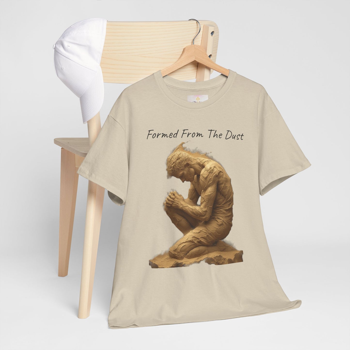 Formed from the Dust | Men’s Christian T-Shirt with Genesis 2:7 (Dark Lettering)