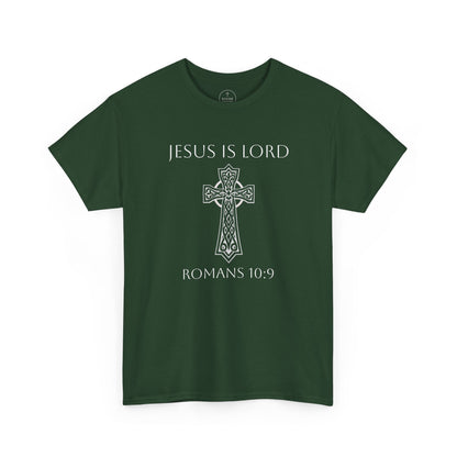 Jesus Is Lord – Men’s Christian Tee (White Lettering)