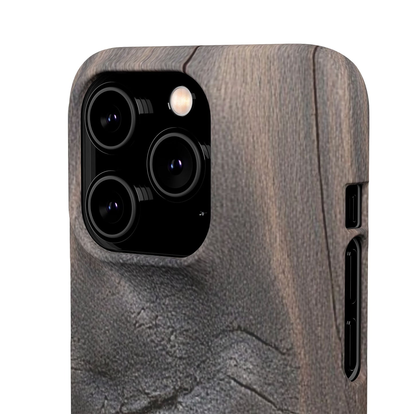 iPhone Snap Case – Dark Wood Grain Design