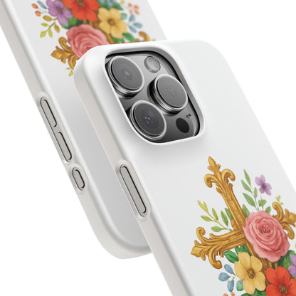 Floral Cross Snap Case for iPhone – Faith in Bloom