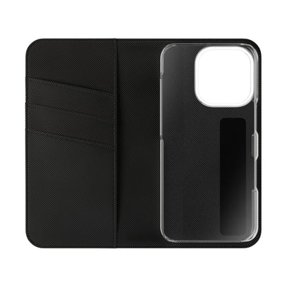 Black with Gold Cross & 1 Corinthians 1:18 - iPhone Flip/Wallet Phone Case