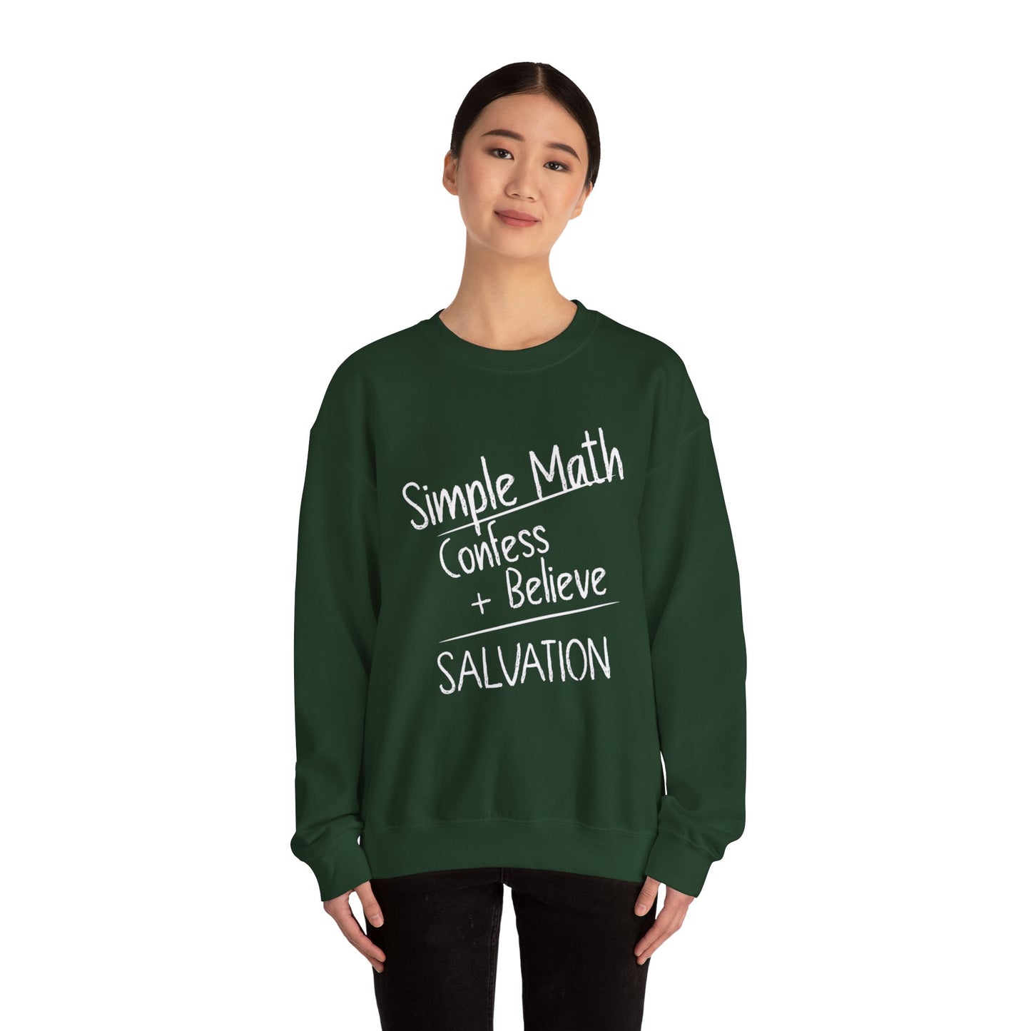 Simple Math Women’s Christian Sweatshirt (White Chalk)
