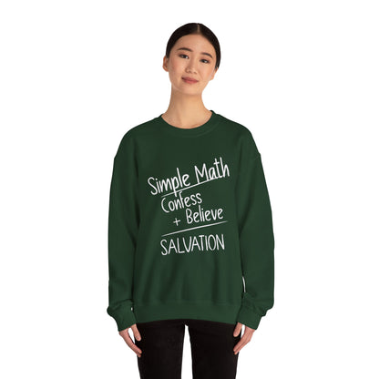 Simple Math Women’s Christian Sweatshirt (White Chalk)