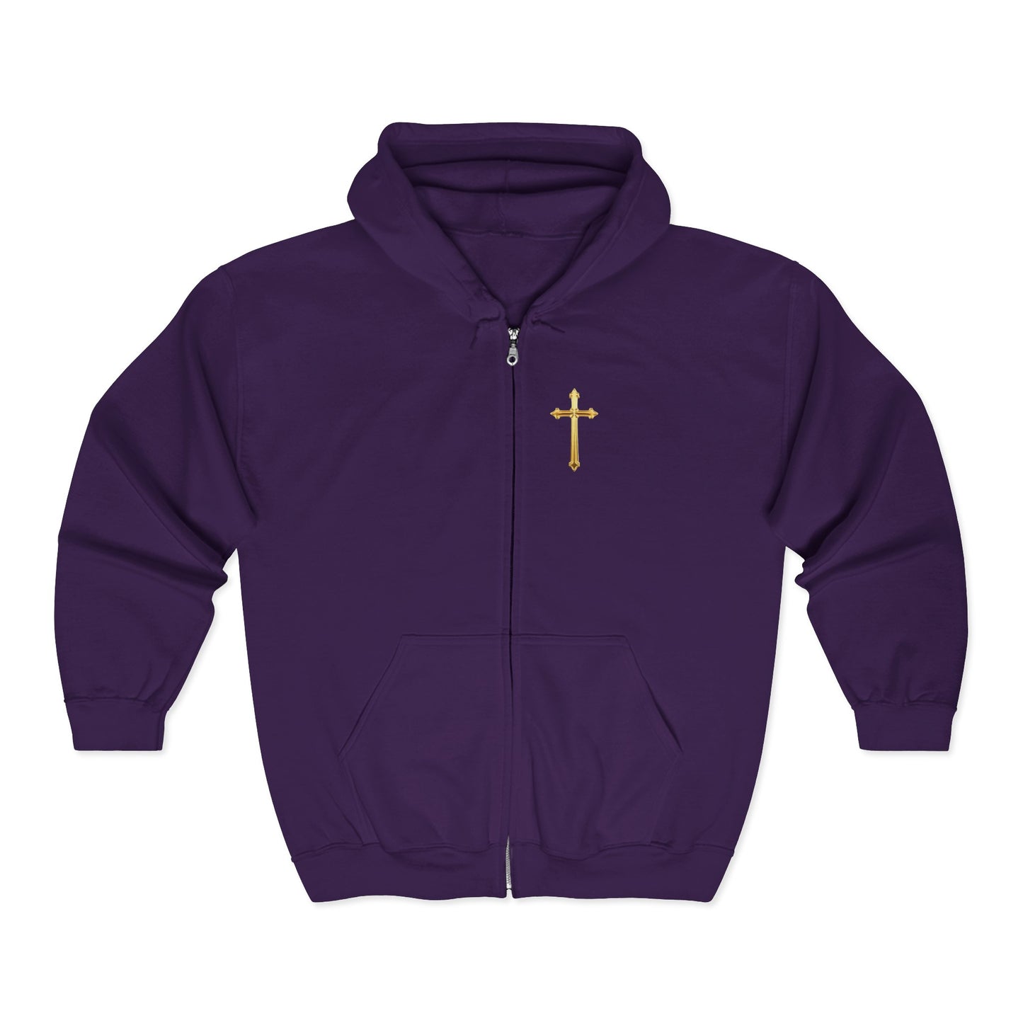 Sanctified Women's Gothic Cross Zip-Up Hoodie – Faith & Comfort