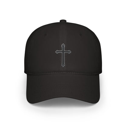 Warrior’s Black Cross Low Profile Christian Baseball Hat | Ephesians 6:11