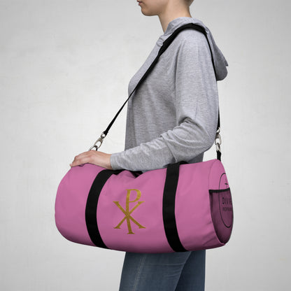 Women's Christ’s Victory Duffle Bag in Pink – Chi Rho Symbol