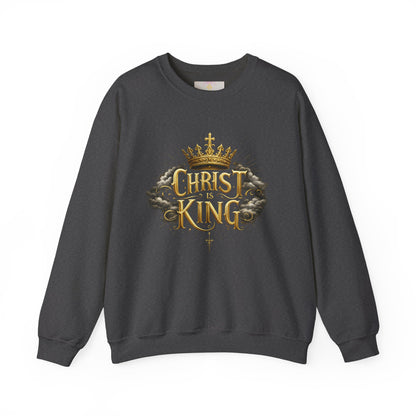 Christ is King (Gold) - Women's Christian Sweatshirt
