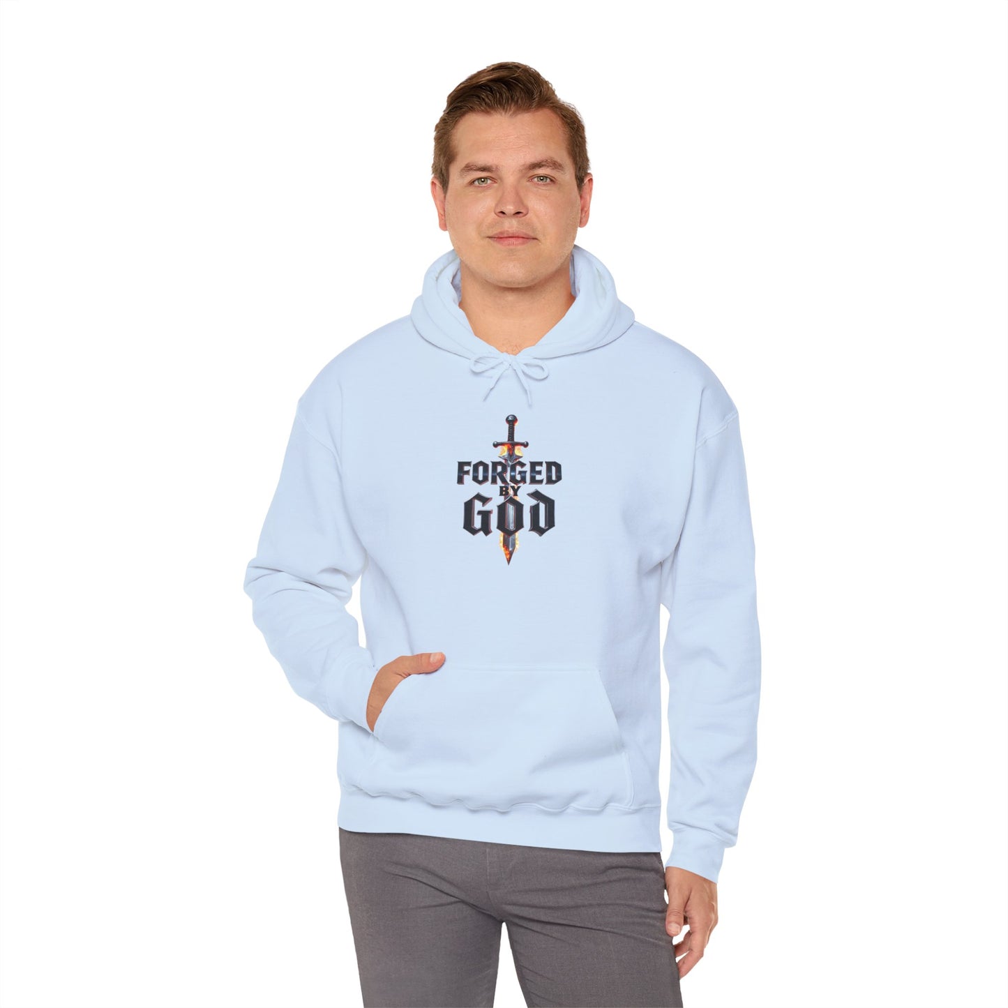 Forged by God Men’s Christian Hoodie