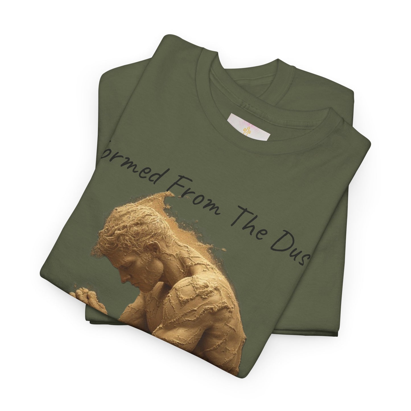 Formed from the Dust | Men’s Christian T-Shirt with Genesis 2:7 (Dark Lettering)