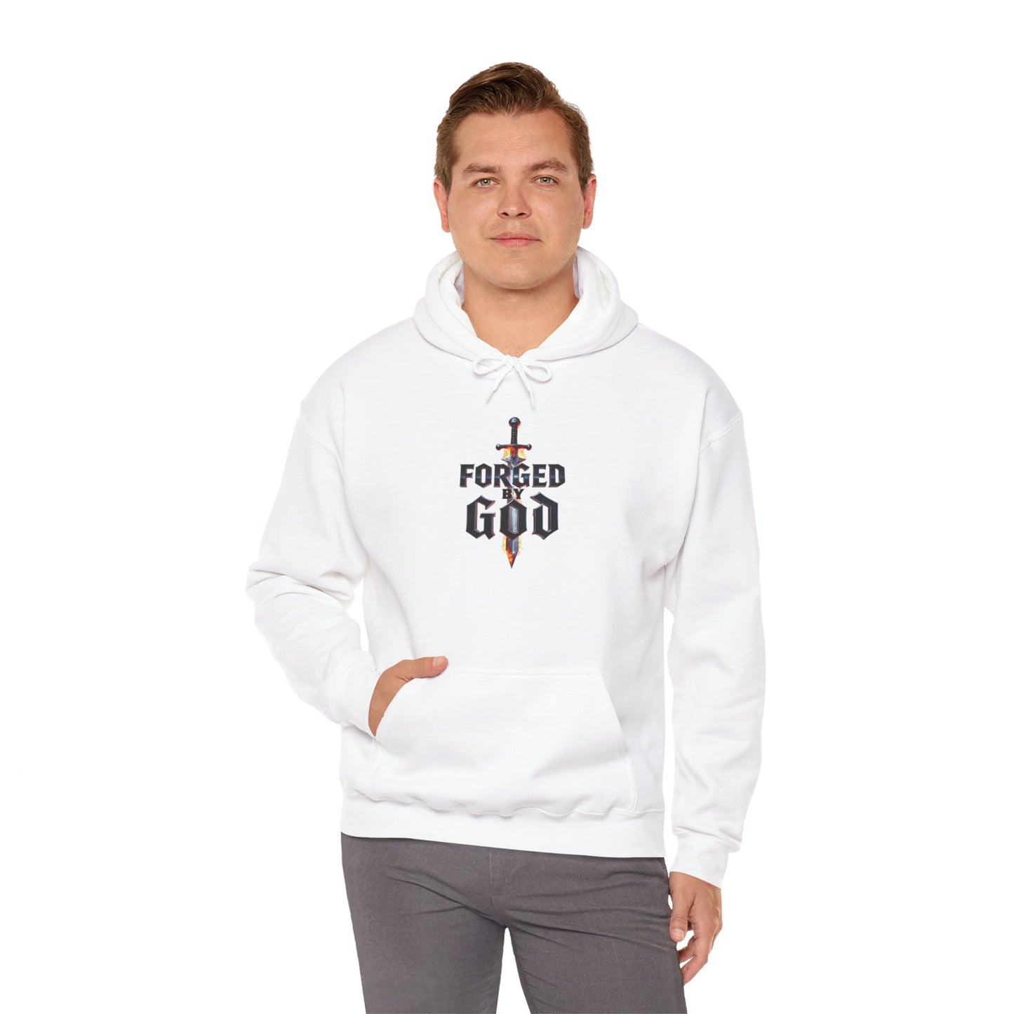 Forged by God Men’s Christian Hoodie