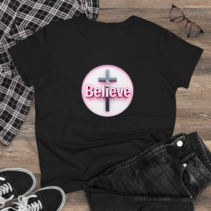 Believe | Women’s Christian T-Shirt with John 11:40