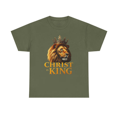 Christ Is King – Lion & Cross Men’s Christian Tee