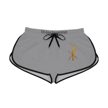 Radiant Faith Women's Shorts in Grey with Chi Rho Design