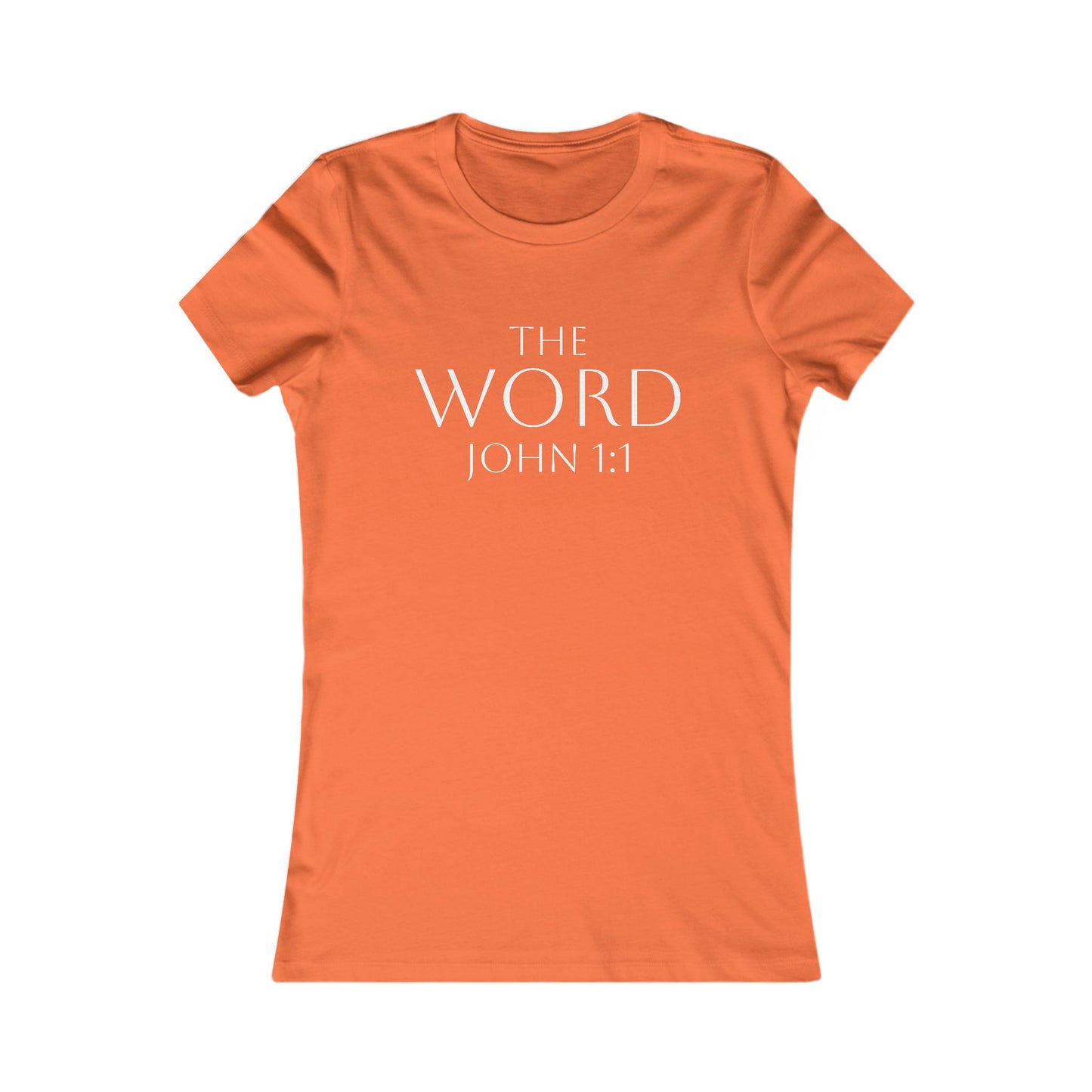 “The Word Eternal” – Women’s Favorite Christian Tee with White Lettering (John 1:1)