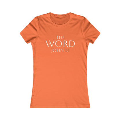 “The Word Eternal” – Women’s Favorite Christian Tee with White Lettering (John 1:1)