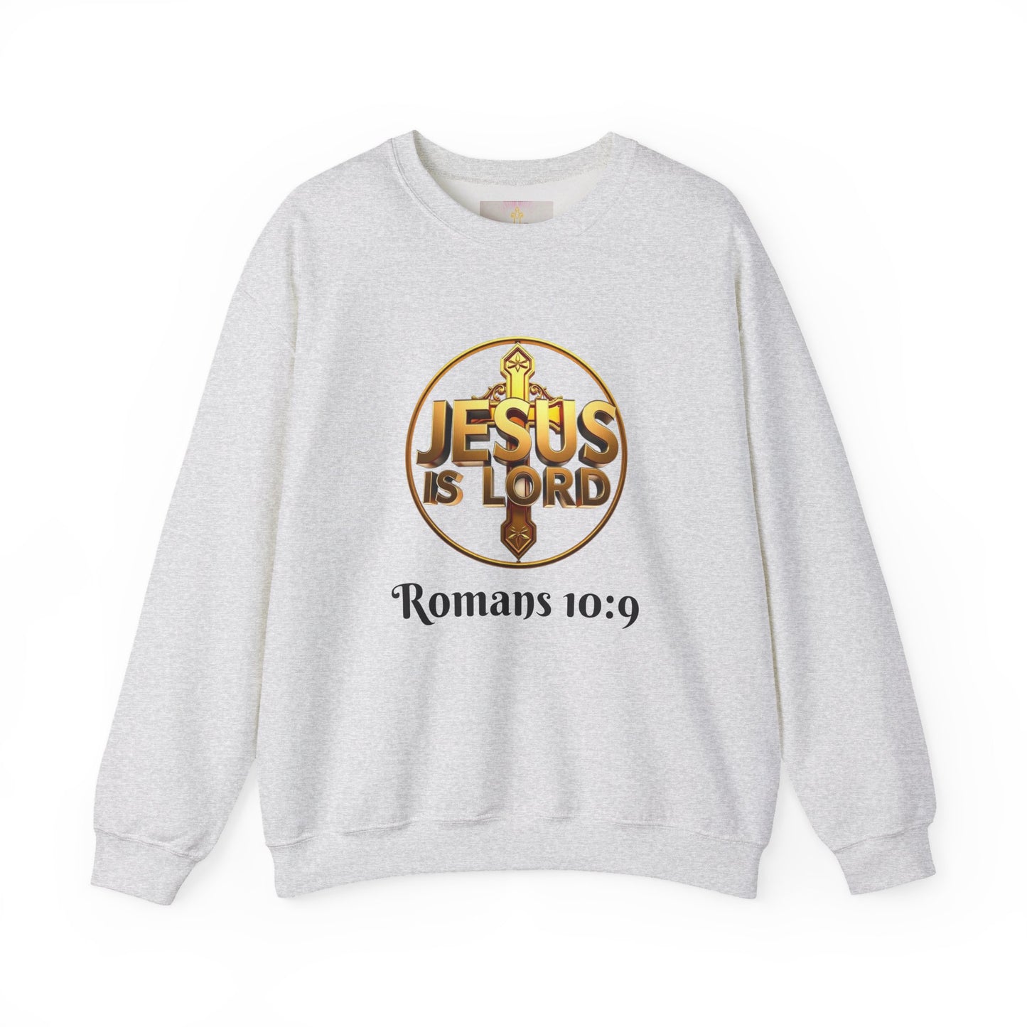 Romans 10:9 Christian Sweater – Jesus Is Lord & He Is Risen (Dark Lettering)