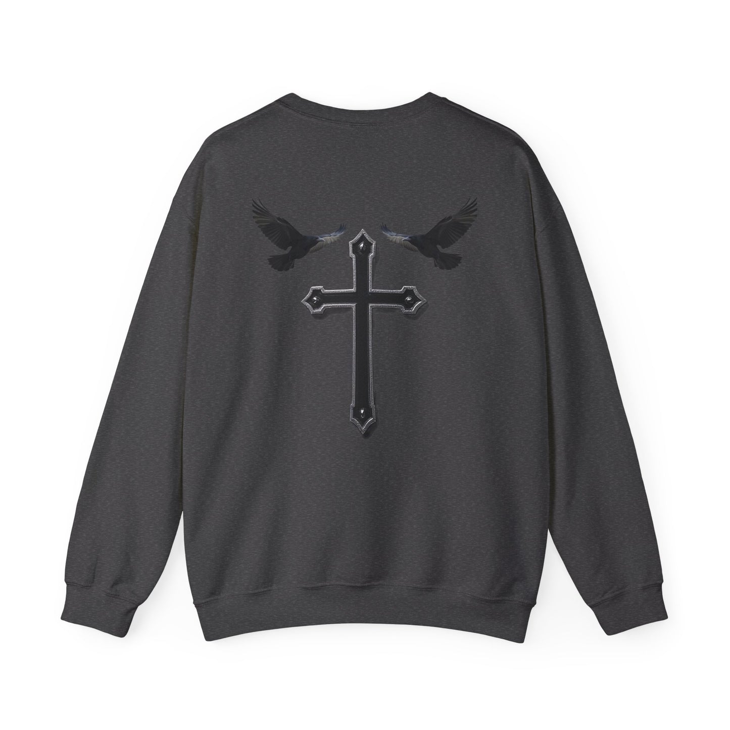 God’s Grace: Cross & Ravens Men's Sweatshirt