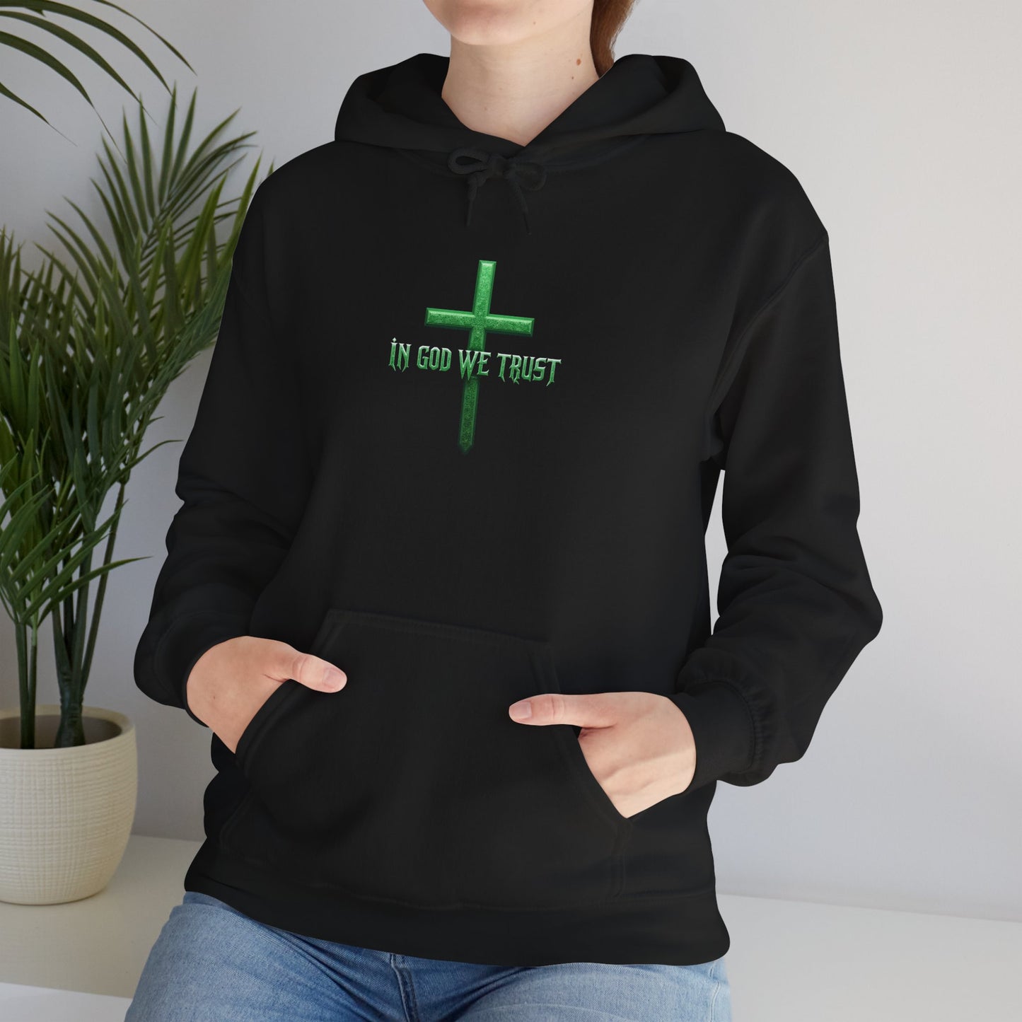 In God We Trust - Women's Christian Hoodie (Green Design)