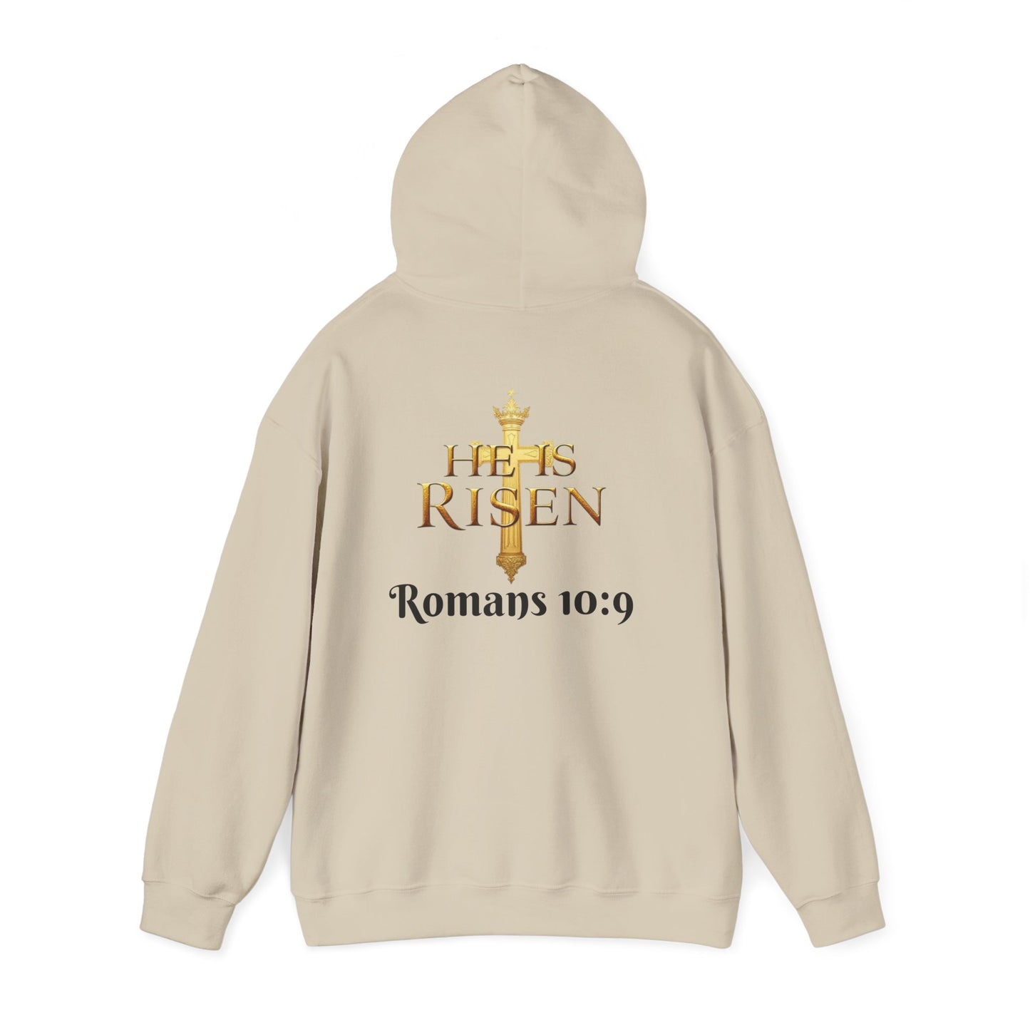 He Is Risen Men's Christian Hoodie (Dark Lettering)