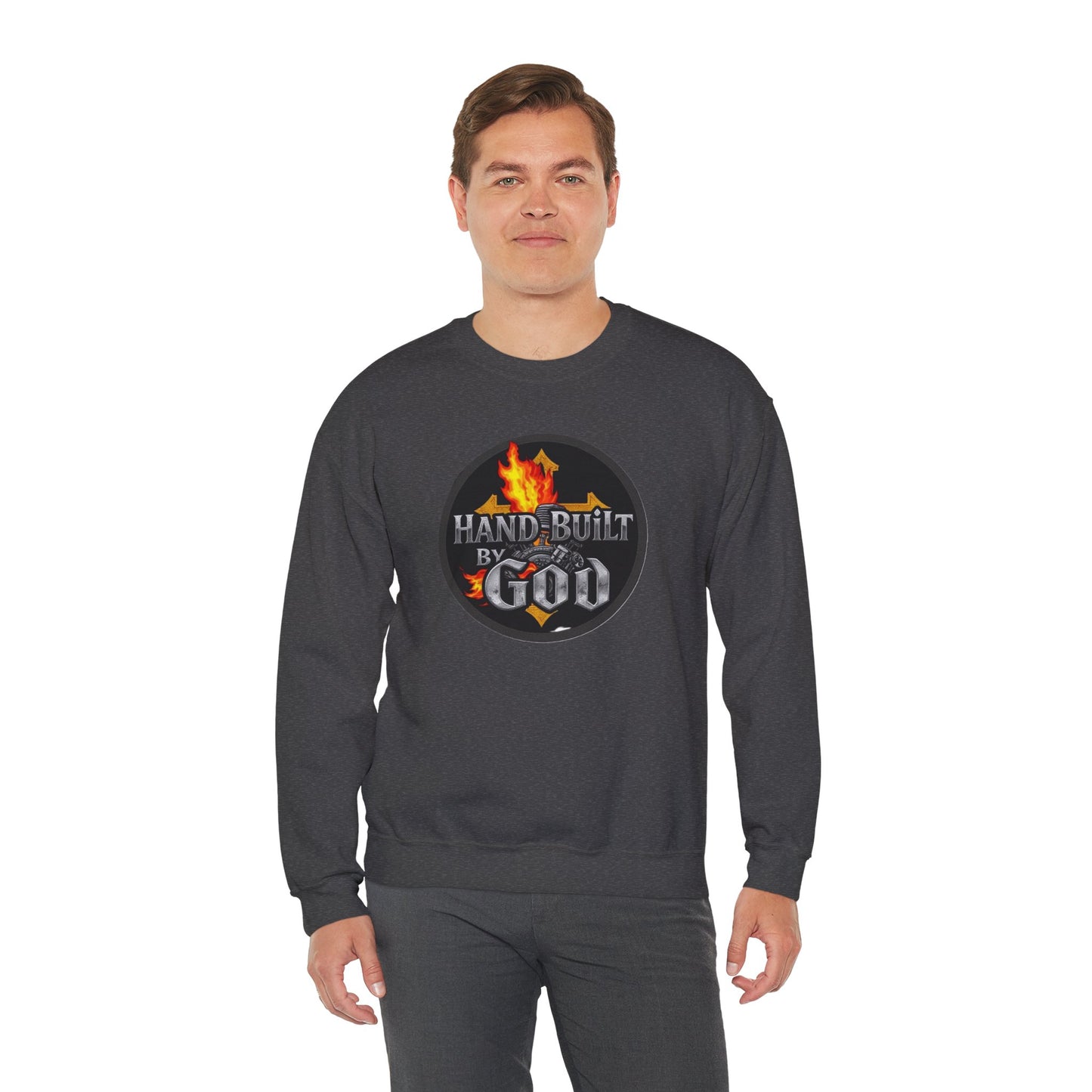 Hand Built by God - Men's Christian Sweatshirt