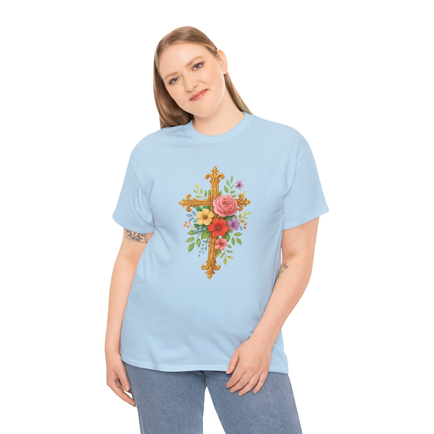 Floral Cross Tee - Women's Christian Apparel