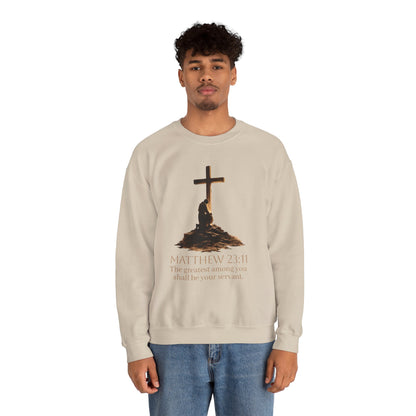 Humble Servant - Men's Christian Sweatshirt (Front Design)