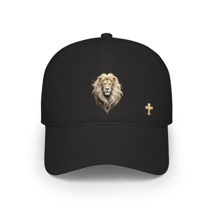 Christ is King (Lion of Judah) - Women's Baseball Cap with Gold Cross